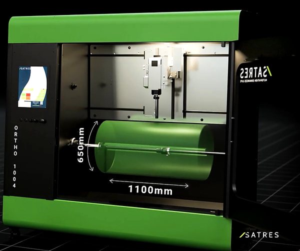 Volume di lavoro: blocchi fino a Ø 650 × 1100 mm (illustrazione 3D)