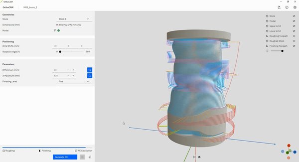 OrthoCAM: Controlli il percorso e avvii